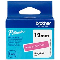 brother Schriftband Btag BTAGP35, 12 mm weiß auf pink brother Schriftband Btag BTAGP35, 12 mm weiß auf pink von Brother