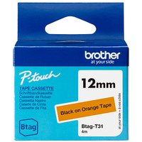 brother Schriftband Btag BTAGT31, 12 mm schwarz auf orange brother Schriftband Btag BTAGT31, 12 mm schwarz auf orange von Brother