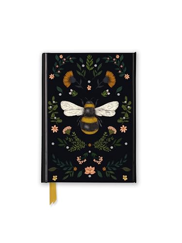 Premium Notizbuch DIN A6: Jade Mosinski, Biene: Unser hochwertiges, liniertes Blankbook mit festem, künstlerisch geprägtem Einband und Magnetverschluss (Premium Notizbuch DIN A 6 mit Magnetverschluss) von Flame Tree Gift