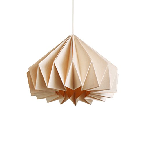 Brownfolds Papier Origami Lampenschirm; Vanille Glück Dual Pack |Light Peach|(LxBxH) 30 cm x 30 cm x 23cm von Brownfolds