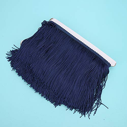 10 Yards Nähfänger, 10 -jährige 14 Cm Lange Fransen -Randverkleidung Yards Randverkleidung Quaste Polyester Spitze Trimmband Sewetie DIY Kleidungsvorhang Kleidungszubehör (Navy blau) von Brrnoo