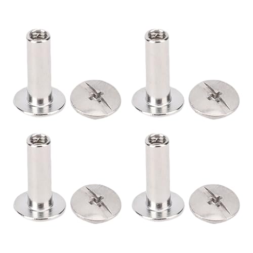 100 Sets 4x13x8.5mm Edelstahl -Legierung Nieten Nieten mit Ersatznieten, Flache Runde Kopf -Doppel -Kappe Nieten für PU -Lederkleidung Handwerks von Brrnoo