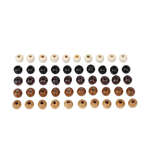 50 Stück Holz Bartperle DIY Elegante Dreadlocks Perlen Anhänger für Haarflechten Armband Halskette von Brrnoo