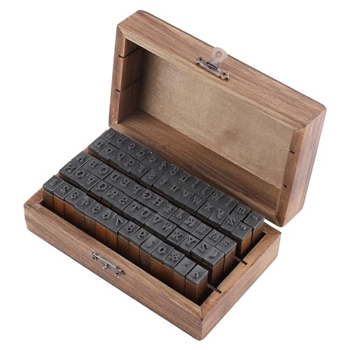 70pcs Vintage Holz Alphabet Buchstaben Stempel mit Holzkiste, Kleiner Einfacher Aufbewahrungsstempel für Sammelalbum, Tagebuch, Karten, Tags, Glas, Stoff, Papier 70pcs Vintage Holz Alphabet Buchstaben Stempel mit Holzkiste, Kleiner Einfacher Aufbewahrungsstempel für Sammelalbum, Tagebuch, Karten, Tags, Glas, Stoff, Papier von Brrnoo