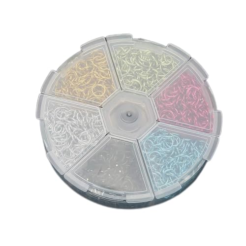 Aluminiumdraht Offene Sprungringe, Armbandanschluss Befunde Farbenfrohe Sprungringe Gemischte Aluminiumschmuckzubehör Halskettenanschluss Ring DIY -Befunde Set Kit Kit Aluminiumdraht Offene Sprungringe, Armbandanschluss Befunde Farbenfrohe Sprungringe Gemischte Aluminiumschmuckzubehör Halskettenanschluss Ring DIY -Befunde Set Kit Kit von Brrnoo