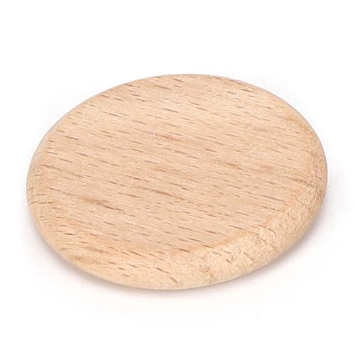 BRRNOO 50pcs Hölzerne Leere Scheiben Weihnachtsdekorationen DIY-Accessoires Umweltfreundlich Materiell Runde Holzchip-Crafting-Lieferungen für Kleidung und Armbänder (3,8 cm) von Brrnoo