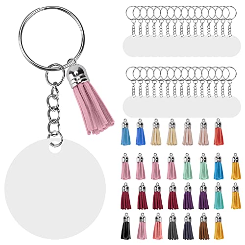 BRRNOO Acrylkreise Schlüsselbund Quaste Set DIY Handbemalte Schlüsselbund -Blanks 30Set mit Sprungringen BRRNOO Acrylkreise Schlüsselbund Quaste Set DIY Handbemalte Schlüsselbund -Blanks 30Set mit Sprungringen von Brrnoo