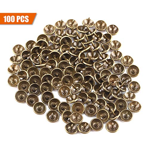 BRRNOO Daumenstecke, Polstertätigkeit mit Eisenmaterial 100 PCs Tacks für Wall für DIY -Enthusiasten und Fachkräfte Gleichermaßen (10 * 9mm) von Brrnoo