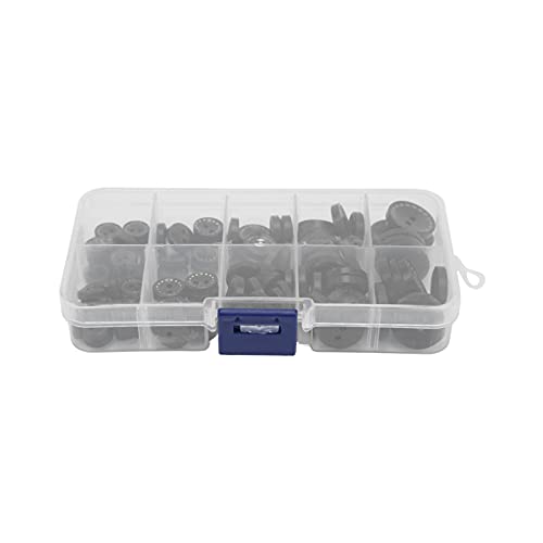 BRRNOO Holzknöpfe, Knöpfe für Handwerk Natürliche Haltbare Robuste 100pcs Holzknöpfe Einzigartige Design für Basteln Sicher Bequemer Runder Holzknopf (Dunkelbraun) von Brrnoo