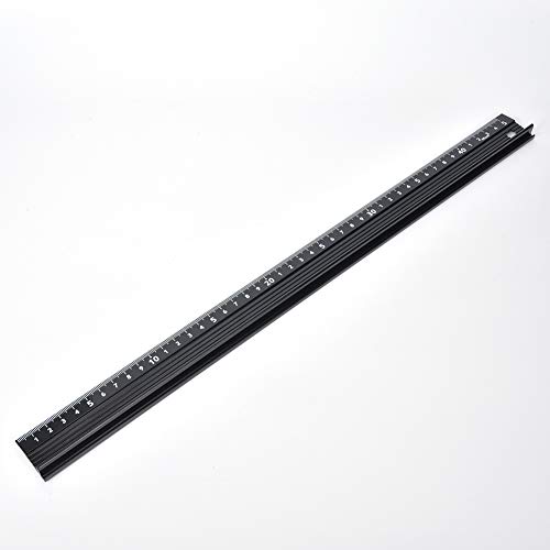 BRRNOO Office -Schneidlineer mit Gummistreifen, Schutzplatte, Aluminiumlegierung für die Längemessung (L-förmig 45 cm) von Brrnoo