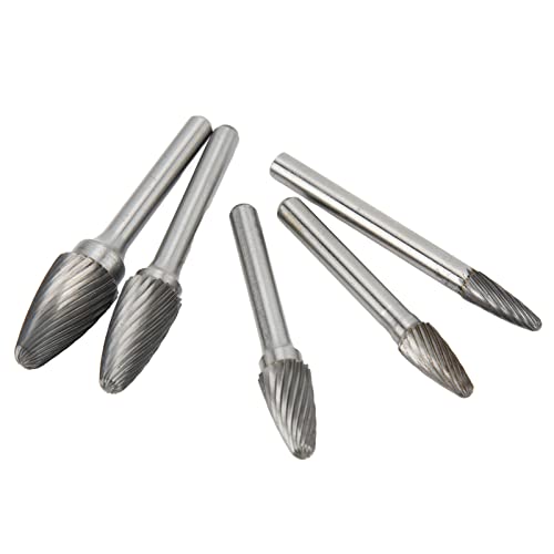 BRRNOO Tool Kit, Stabmühle mit 6 Mm/0,24 -Zoll -Schaft 5pcs Carbid Burrs Einzelgeschnittene Rotationsfatellett Carbid Bohrer Zum Gravurpolierenbohrungen BRRNOO Tool Kit, Stabmühle mit 6 Mm/0,24 -Zoll -Schaft 5pcs Carbid Burrs Einzelgeschnittene Rotationsfatellett Carbid Bohrer Zum Gravurpolierenbohrungen von Brrnoo