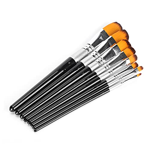 Berufsdesign, 8pcs Artist Pinsel -Pinsel -Set Nylon Haarbürsten für Öl, Acryl, Aquarellmalerei, Breite Auswahl an Verwendungsmöglichkeiten, Ideal für Acryl-, Gesichts- und Berufsdesign, 8pcs Artist Pinsel -Pinsel -Set Nylon Haarbürsten für Öl, Acryl, Aquarellmalerei, Breite Auswahl an Verwendungsmöglichkeiten, Ideal für Acryl-, Gesichts- und von Brrnoo