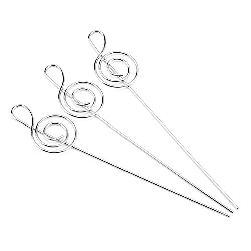 Bildhalter für Mittelstücke, 50pcs Draht Blumenpicks Drahtkartenhalter Ständer Platz Kartenhalter Metallkartenhalter Memo Papier Anzeige Cliphalter für Hochzeitsfeier (Notizen) von Brrnoo