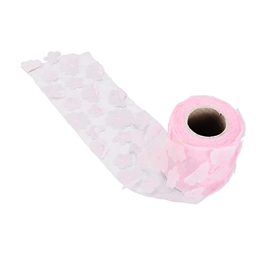Blumen Tüll Brötchen, Funkelnde Tüllbrötchen Schöne DIY Flexible Blumen Tüll Rollen 8 Cm 10yd Exquisit Leuchtend Näher Spitze Weite Application Roll Spulen (Rosig) von Brrnoo