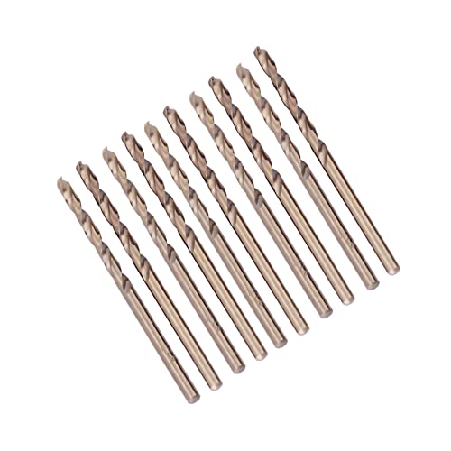 Bohrbitset, HSS Wring Jobber Drill-Bits Kobalt Bohrmaschine Bit-Set-Bohrer für Metall M35 HSS-Co Jobber Länge Wring-Bohrer für Edelstahlgusseisen (3,2 mm) von Brrnoo