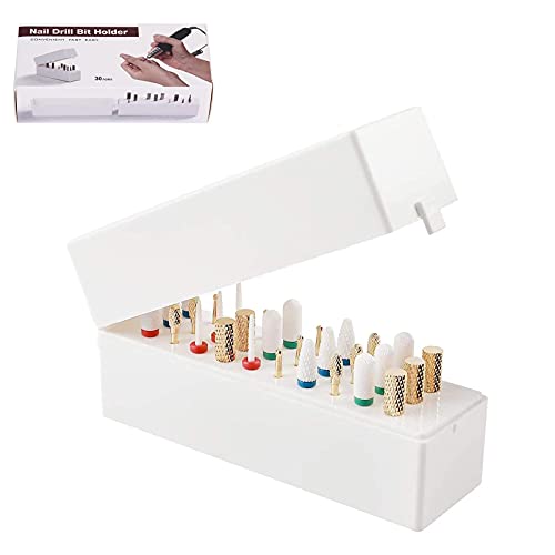 Brrnoo 30 Löcher Aufbewahrungsbox für Schleifmaschinen, Bohrerhalter, Maniküre, Standbox, für Nail Art, Salon, Polieren, Entfernen von Nagelhautschüben Brrnoo 30 Löcher Aufbewahrungsbox für Schleifmaschinen, Bohrerhalter, Maniküre, Standbox, für Nail Art, Salon, Polieren, Entfernen von Nagelhautschüben von Brrnoo