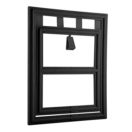 Brrnoo Robuste XL-Katzentür aus Kunststoff, Fliegengittertür-Fensterklappe mit Magnetverschluss, Einfache Installation für Katzen und Hunde (L Japanische Schriftart) von Brrnoo
