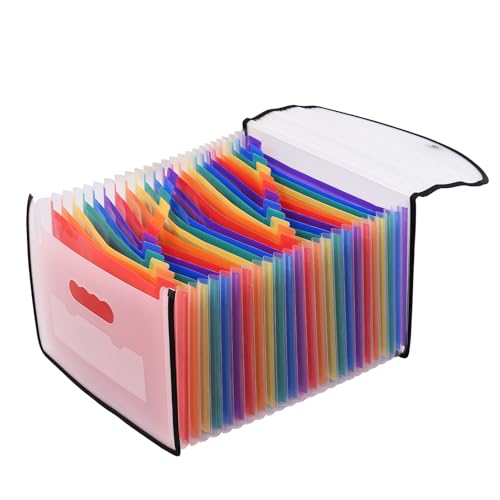 Dateiordner, Dateiordner für Kunststoff -Akkordeon -Datei Organizer Organizer mit für (24 Taschen Ordner) von Brrnoo