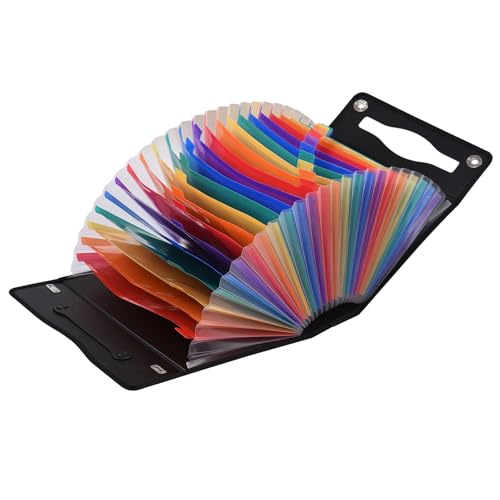 Dateiordner, Quittungsorganisator mit Dateiordner Kunststoff Akkordeon Datei Organizer für den (24 Taschensack) von Brrnoo