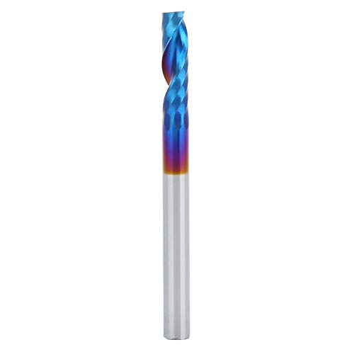 Endmühlen, Endmühle Set Blue Nano Coating Shank Single Vane/Wing Spiral 10pcs Fräsenschneider 3,175 Mm Ende Gravur -Werkzeuge Carbide von Brrnoo