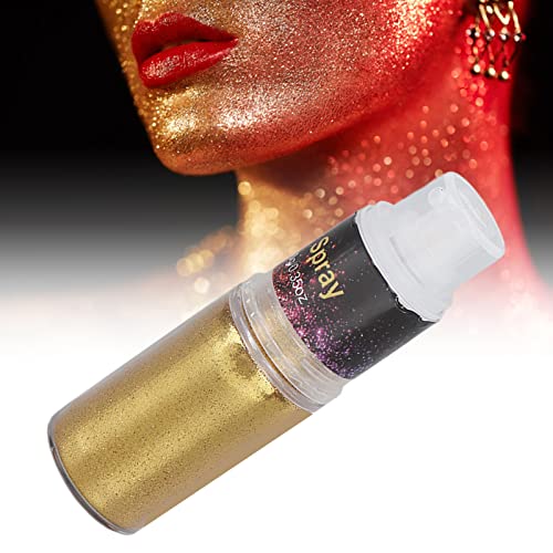 Golden Glitzer-Spray, Pailletten-Spray, glitzernd, glitzernd, Make-up-Spray, ultradünn, Puder, für Nagelkunst, Epoxidharz, Gesicht von Brrnoo