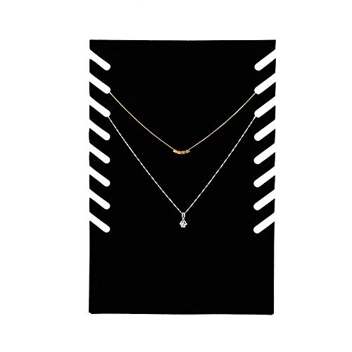 Halskettenständer, Schmuckständer aus Samt, zur Präsentation von Halsketten, Flanell, Schwarz, Anhänger, Kette, Schmuck für Büste und als Geschenk von Brrnoo