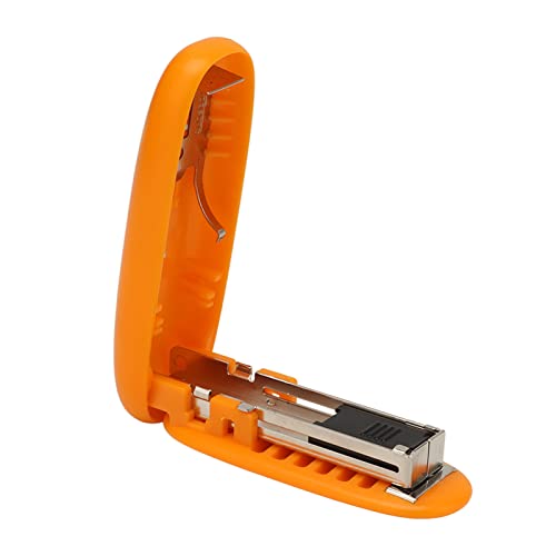 Hefter, ABS Mini Hefter Mini mit Kleiner Körperform für Büroschule Haus (ORANGE) von Brrnoo