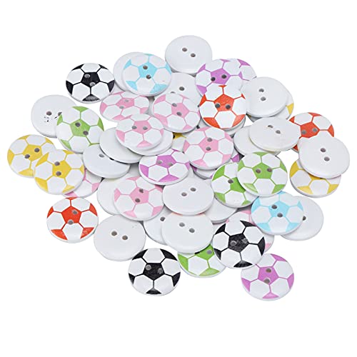 Holzknopf, 50pcs Bunt Gestrichene Knöpfe von Brrnoo