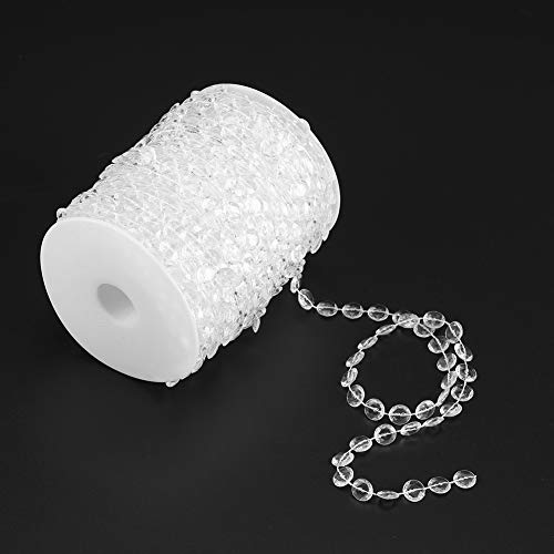 Kristallperlen Girlande Strang, Kristallgirlande Strang DIY Hochzeit Herzstück Bastelhandwerk DIY Kristallperlen Saitenrolle Klares Plastik Acrylkristallperle Girlandenrolle für Handwerk, von Brrnoo
