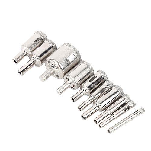 Lochsägen Kit, Loch Saw Saw Bohrbits Diamantbeschichtete Marbel Bohrer Bitöffnung 10pcs 6 Bis 30 Mm Kernloch Säge für Keramikfliesen Porzellan Marmor Granitsteinflaschen Lochsägen Kit, Loch Saw Saw Bohrbits Diamantbeschichtete Marbel Bohrer Bitöffnung 10pcs 6 Bis 30 Mm Kernloch Säge für Keramikfliesen Porzellan Marmor Granitsteinflaschen von Brrnoo