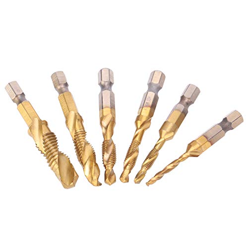 Metrik -Tippset, Bohrer Tippset 6542 Hochgeschwindigkeitsstahl M10 M8 M6 M5 M4 M3 6pcs Schraube Tipp Bohrbohrer Bits Kit Tipp -Kit Tools (#1) von Brrnoo