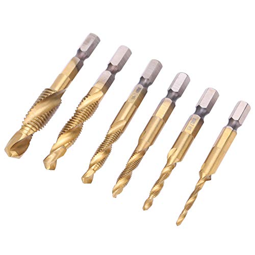 Metrik -Tippset, Bohrer Tippset 6542 Hochgeschwindigkeitsstahl M10 M8 M6 M5 M4 M3 6pcs Schraube Tipp Bohrbohrer Bits Kit Tipp -Kit Tools (#2) von Brrnoo
