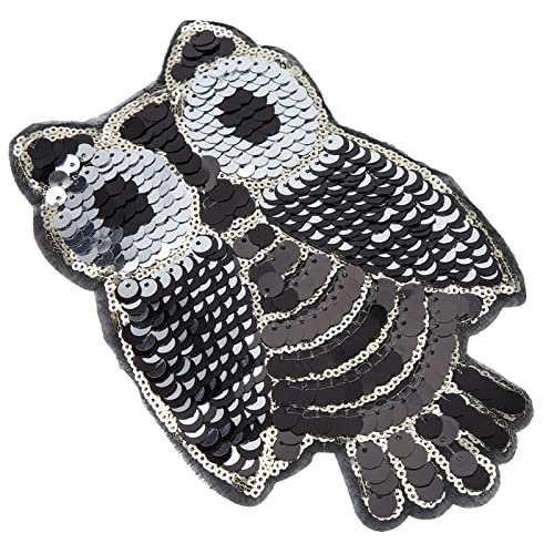 Owl Bird Pequin Sticked Patch, Owl Bird Sticked Patch Sewing Tuch Aufkleber Eulen Stoff Aufkleber DIY Decor Stoff Applikat Bastelkleidung Accessoires von Brrnoo