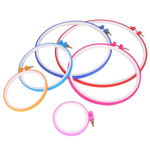 Plastikkreis Kreuzstich -Rahmen -Set, Verstellbare Stickereien mit Hochwertigen Klemmen für DIY -Nähwerkzeuge, Geeignet für Stickereien, Kreuzstich, Seidenmalerei und DIY Plastikkreis Kreuzstich -Rahmen -Set, Verstellbare Stickereien mit Hochwertigen Klemmen für DIY -Nähwerkzeuge, Geeignet für Stickereien, Kreuzstich, Seidenmalerei und DIY von Brrnoo