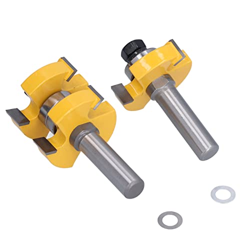 Router -Bits, 1/2in Shank 2pcs T Form 3 Zähne 2 Zähne 2 Lagerung Holzbearbeitungsmahlen Router Werkzeugzunge und Rillen Bit mit Dichtung und Aufbewahrungsbox für Holzbearbeitung Router -Bits, 1/2in Shank 2pcs T Form 3 Zähne 2 Zähne 2 Lagerung Holzbearbeitungsmahlen Router Werkzeugzunge und Rillen Bit mit Dichtung und Aufbewahrungsbox für Holzbearbeitung von Brrnoo
