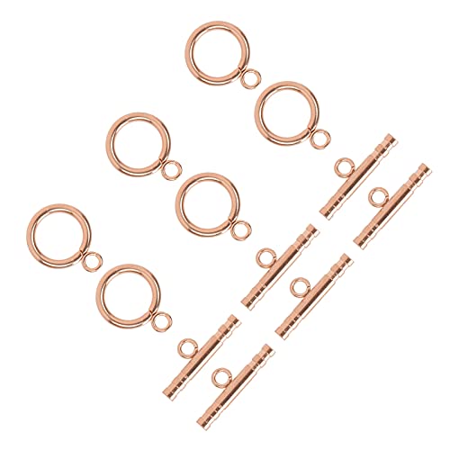 Runde Knebelverschlüsse, Roségold Knebelverschlüsse für Schmuck Shop für Halskettenarmband Runde Knebelverschlüsse, Roségold Knebelverschlüsse für Schmuck Shop für Halskettenarmband von Brrnoo