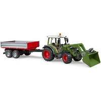 bruder Fendt Vario 211 Traktor mit Frontlader und Bordwandanhänger 02182 Spielzeugauto von Bruder