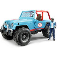 bruder Jeep Cross Country Racer blau mit Rennfahrer 2541 Spielzeugauto von Bruder