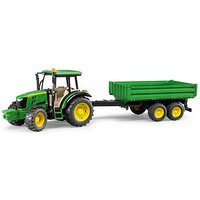 bruder John Deere 5115 M Traktor mit Bordwandanhänger 2108 Spielzeugauto von Bruder