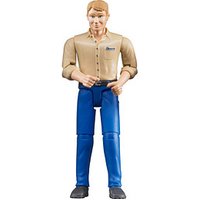 bruder bworld 60006 Mann mit hellem Hauttyp und blauer Hose Spielfigur von Bruder