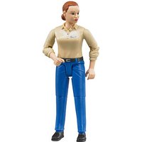 bruder bworld 60408 Frau mit hellem Hauttyp und blauer Hose Spielfigur von Bruder