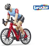 bruder bworld 63110 Rennrad mit Radfahrer Spielfiguren-Set von Bruder
