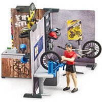 bruder bworld 63120 Fahrrad Shop Spielfiguren-Set von Bruder