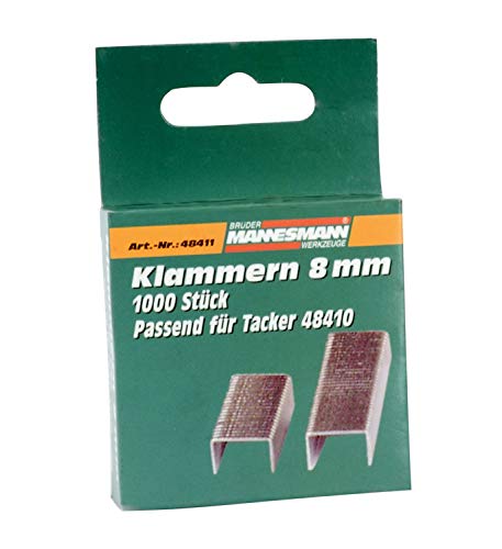 Mannesmann M48410 Heftklammern, 8 x 12 mm, 3 Packungen à 1000 Stück Mannesmann M48410 Heftklammern, 8 x 12 mm, 3 Packungen à 1000 Stück von Brüder Mannesmann