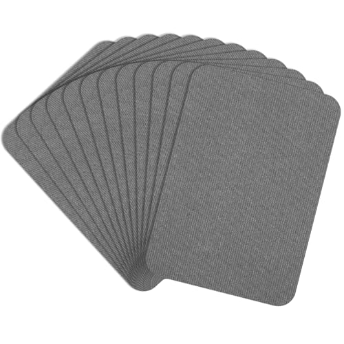 12 Stück Baumwoll-Reparaturflicken Dunkelgrau Iron On Repair Patches Flicken zum Aufbügeln Selbstklebende Bügelflicken Aufbügelflicken für Kleidung, Hosen, Flicken und Dekorieren(7,5 cm x 10,5 cm) 12 Stück Baumwoll-Reparaturflicken Dunkelgrau Iron On Repair Patches Flicken zum Aufbügeln Selbstklebende Bügelflicken Aufbügelflicken für Kleidung, Hosen, Flicken und Dekorieren(7,5 cm x 10,5 cm) von Bruislard