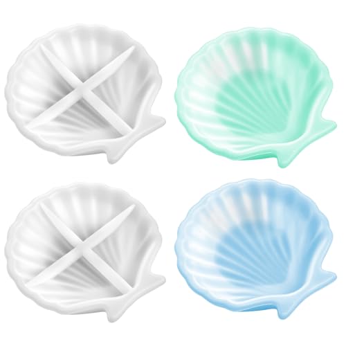 2 Stück Muschelharzform Silikonharzformen Silikonform für Harze Gießschale Schmuck Aufbewahrungsbox Formen Seifenschale Muschel Epoxidform für Harze Handwerk DIY von Bruislard