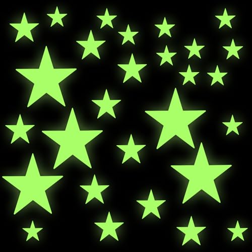 27 Stück Leuchtsterne Wandsticker 3 Größen Leuchtsterne Selbstklebend Sternenhimmel Wandsticker Leuchtende Stern Aufkleber für Wände und Decken Deko 27 Stück Leuchtsterne Wandsticker 3 Größen Leuchtsterne Selbstklebend Sternenhimmel Wandsticker Leuchtende Stern Aufkleber für Wände und Decken Deko von Bruislard