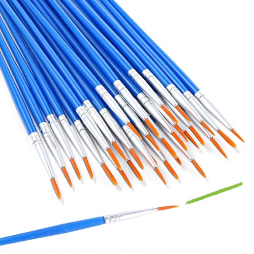 30 Stück Feine Pinsel Set, Pinsel-Set mit Feiner Spitze, Runde Pinsel, Detail Pinsel für Aquarell,Leinwand, Details, Kunstmalerei Gesichtsbemalung 30 Stück Feine Pinsel Set, Pinsel-Set mit Feiner Spitze, Runde Pinsel, Detail Pinsel für Aquarell,Leinwand, Details, Kunstmalerei Gesichtsbemalung von Bruislard