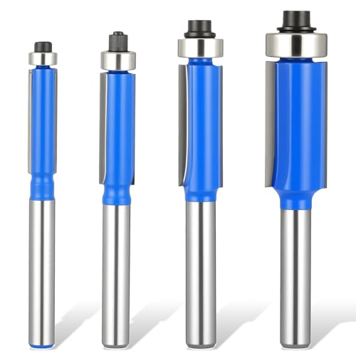 4 x gerade Fräser-Bits, professionelle Bündigfräser-Bits, 1/4-Zoll-Schaft, Holzbearbeitung, Fräswerkzeug, Oberlager, bündiges Trimmfräsen, Schnittlänge 3,5 cm, 3,8 cm, 4,8 cm 4 x gerade Fräser-Bits, professionelle Bündigfräser-Bits, 1/4-Zoll-Schaft, Holzbearbeitung, Fräswerkzeug, Oberlager, bündiges Trimmfräsen, Schnittlänge 3,5 cm, 3,8 cm, 4,8 cm von Bruislard