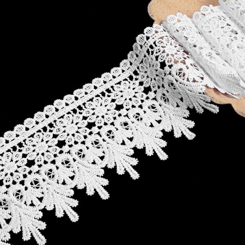 Weißer Spitzenbesatz 4,5 m Spitzenband Dekoband Zierband Spitzenborte für DIY Nähen Handwerk Hochzeit Heimdekoration 9,2 cm Weißer Spitzenbesatz 4,5 m Spitzenband Dekoband Zierband Spitzenborte für DIY Nähen Handwerk Hochzeit Heimdekoration 9,2 cm von Bruislard